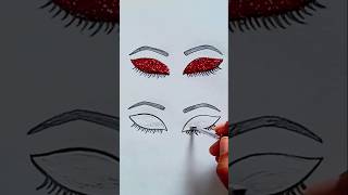 Red Glitter Vs Golden Glitter  Which One Is Best glitter glitteryeyes art [upl. by Honey]