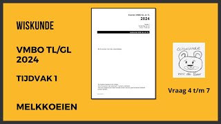 Wiskunde Examen Vmbo GLTL 2024 Tijdvak 1 Opg 04 tm 07 [upl. by Dorca]