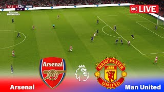 🔴LIVE  Arsenal vs Manchester United  Premier League 2425  Full Match  PES Game Simulation [upl. by Owena449]