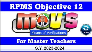 RPMS MOVs Objective 12 for Master TeachersGuide Colleague to Strengthen Parent Relation SY2324 [upl. by Harding]