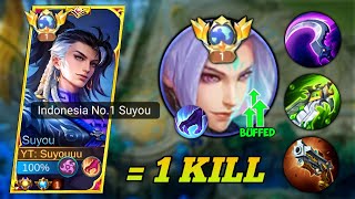 SUYOU JUNGLER VS PRO USER LING HARD MATCH WHO WILL WIN  TOP 1 SUYOU BUILD amp EMBLEM 2024  MLBB [upl. by Inaffets1]