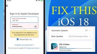 Your apple id is not eligible to use this application at this time iOS 18  iOS 18 Aaple Issue [upl. by Arondell]