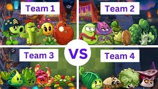 PVZ2 BATTLE  4 Super Team Plants Vs Team Zombies Part 2  Comment Which team is op [upl. by Iralam]