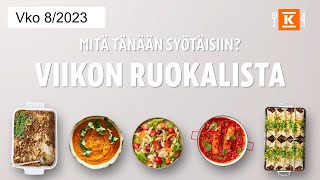 Viikon 8 ruokalista  Katso nopeat vinkit  KRuoka [upl. by Watters]