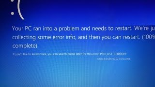 Solved PFN LIST CORRUPT Error on windows 10 and 11 Blue screen of Death [upl. by Roanne]