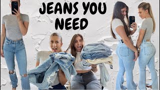 THE BEST FITTING JEANS  wardrobe essentials curvy figure honest opinion [upl. by Nilyad246]