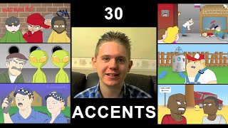 The English Language In 30 Accents Animated [upl. by Dagny]