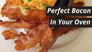 How To Cook Bacon In Your Oven perfect bacon amp easy clean up shorts [upl. by Ho663]