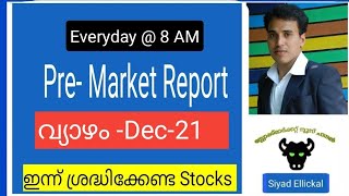 Pre Market News  Stock Market News Malayalam  Stock Market Kerala [upl. by Nickles]