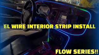 How to Install LED Strip EL WIRE for CAR Interior STEP BY STEP INSTALL ON 2016 DODGE CHARGER RT [upl. by Enyad]