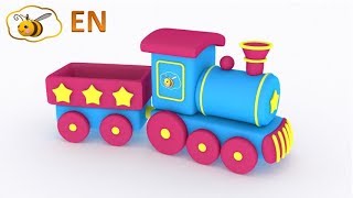 Trains for children Choo choo train from a surprise egg Educational cartoon for kids [upl. by Ecineg]