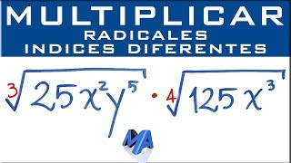 Multiplicación de radicales de diferente indice  Ejemplo 1 [upl. by Rayna]