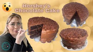 Hersheys Chocolate Cake Recipe with Ganache topping  Pastel de chocolate de Hershey [upl. by Lan]