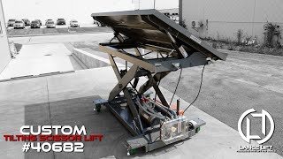 Powered Tilting Scissor Lift with Hook Clamps for Aerospace Aviation amp Defense Manufacturer [upl. by Nilyram]