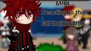 Few MHA Characters Reacting to Their GenderbendPart 1GCRV short [upl. by Nrehtac]