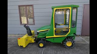 Homemade cab for John Deere X370 snowblower [upl. by Sawyere]