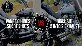 Exhaust Face Off  Vance amp Hines VS Rinehart Racing  Which one is better [upl. by Wexler]