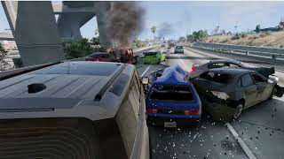 Incidente in autostrada 🚓 BeamNGdrive Crash Accident [upl. by Thayne]