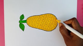 Simple Jackfruit Drawing Tutorial  Easy for Beginnersquot [upl. by Inoj]