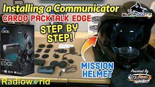 Installing a Helmet Communicator in a CKX Mission Helmet  Cardo Packtalk Edge  Easy Install [upl. by Lleryd]