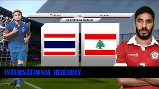 ⚽ Thailand vs Labanon ⚽  International Friendly 11142024  PES 2024 [upl. by Nirehs]