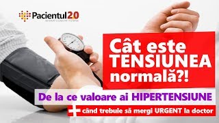 Tensiunea Normală Noile Valori Recomandate de Medici [upl. by Eihcra]