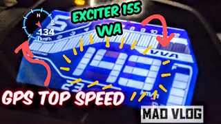 Y15ZR V3 Exciter 155 VVA 2021  Test Max Top Speed Drag [upl. by Nylrahc]