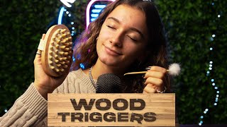 ASMR  WOODEN TRIGGERS [upl. by Bessie]