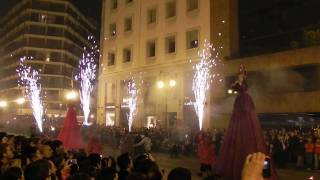 Cavalcada del Foc Cabalgata del fuego Valencia Fallas 2011 [upl. by Kcyred982]