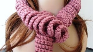 Crochet Spiral Scarf  Crochet Corkscrew Scarf [upl. by Ettenaj]