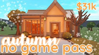 31k NO GAME PASS autumn home  bloxburg build [upl. by Latterll]