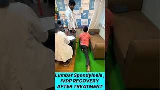 Lumbar Spondylosis IVDP RECOVERY AFTER TREATMENT ad viralvideo doctor reachout morning fyp [upl. by Mohandis]