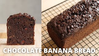 No mixer BANANA CHOCOLATE BREAD [upl. by Lenora306]