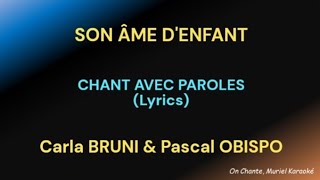 SON AME DENFANT PAROLES  Pascal Obispo amp Carla Bruni HQ [upl. by Orlene106]