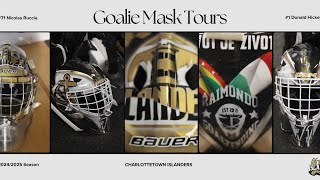 Goalie Mask Tour from 1 Donald Hickey of the Charlottetown Islanders [upl. by Amedeo8]