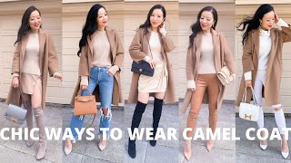 Multiple chic ways to style and wear max mara camel coat  How to style your camel coat [upl. by Alodee]