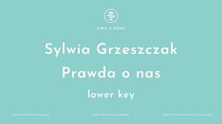 Sylwia Grzeszczak  Prawda o nas KaraokeInstrumental Lower Key [upl. by Werdnael]