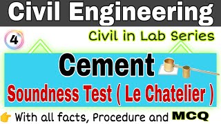 ⚙️ Cement quot Soundness Test  Le Chatelier  quot  4 Civil in Lab Series [upl. by Maurreen]