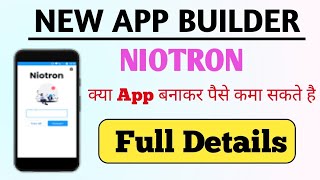 Niotron Online App Builder  Use Or Not  Niotron Is Best  Niotron App Making [upl. by Lelia38]