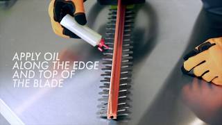 How To Lubricate Hedge Trimmer Blades [upl. by Esbenshade]