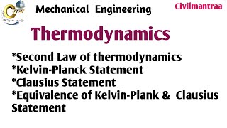 Second law of thermodynamicsEquivalence of KelvinPlank amp Clausius Statement [upl. by Xet]