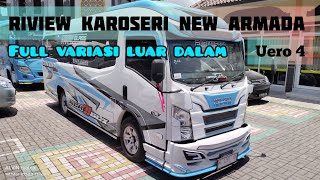 Riview karoseri new armada terbaru full variasi luar dalam  NLR BLX euro 4 [upl. by Christoper]