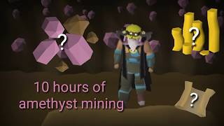 Osrs Mobile 10 Hours Amethyst Mining  92 Mining [upl. by Burdett283]