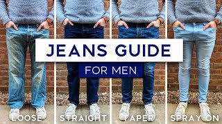 Mens Jeans Fit Guide  The Best Style Jeans For Your Physique [upl. by Etna]