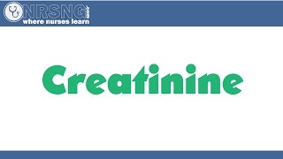 Creatinine 10 minute breakdown BUN Creatinine Ratio GFR [upl. by Ijan958]