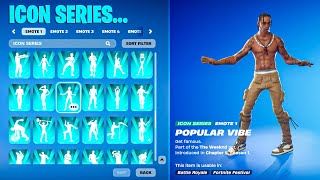 ALL ICON SERIES DANCE amp EMOTES IN FORTNITE 4 [upl. by Adnawyt909]