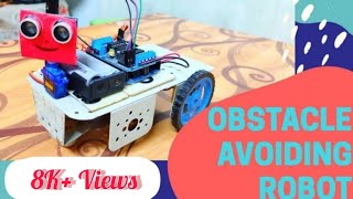 Obstacle Avoiding Robot  Obstacle Avoiding Car  Obstacle Avoider  Smart Car [upl. by Dennard]