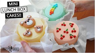 EASY Mini LUNCH BOX CAKES 🎒🍰 [upl. by Alyks]