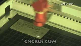 CNCROicom Fiber Laser Annealing 304 Stainless Steel Business Card [upl. by Amyas878]