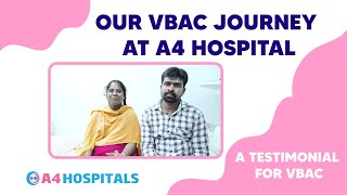 சிசேரியனுக்குப் பிறகு சுகப்பிரசவம் சாத்தியமாVBAC Success StoryA4 Hospital and Maternity Centre [upl. by Elconin889]